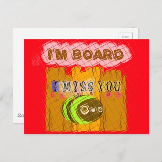 Carte Postale Impression Quirky Bee Art (Devant / Derrière)