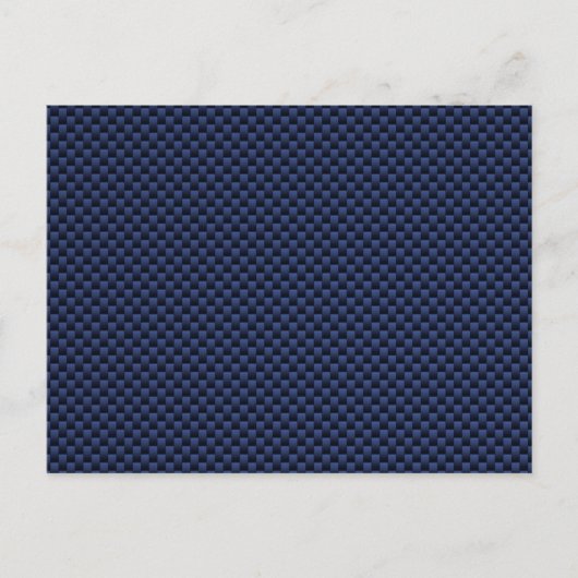 Carte Postale Impression Royal Blue Carbon Fibre Style Tressage (Devant)