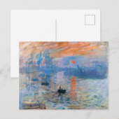 Carte Postale Impression, soleil levant (1872) de Claude Monet (Devant / Derrière)