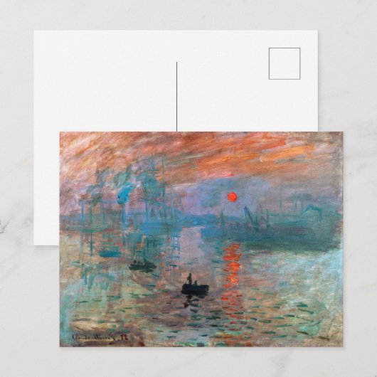 Carte Postale Impression, soleil levant | Claude Monet | (Devant / Derrière)