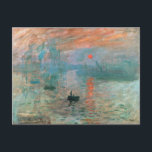 Carte Postale Impression, Sunrise 1872 Claude Monet<br><div class="desc">Oscar-Claude Monet (UK: /ˈmneɒ/, US: /ʊˈneɪ, madeˈ-/, French: [dmning]; 18 novembre 1840 - 5 december 1926) ce qui a French painter and founder impressiof painist ting who is as key precursor to modernism, especially in his attempts to paint nature as he perceived it.[1] During his long career, ce que la...</div>