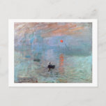 Carte Postale Impression, Sunrise, Claude Monet, 1872<br><div class="desc">Oscar-Claude Monet (14 novembre 1840 - 5 décembre 1926) était un peintre français, un fondateur de la peinture impressionniste française et le praticien le plus constant et le plus prolifique de la philosophie du mouvement d'exprimer ses perceptions avant la nature, surtout en ce qui concerne la peinture en plein air...</div>