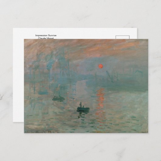Carte Postale Impression Sunrise par Claude Monet Postcard (Devant / Derrière)