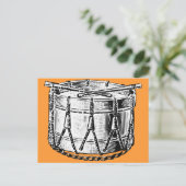 Carte Postale Impression tambour vintage (Debout devant)