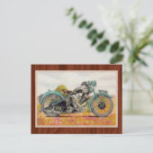 Carte Postale Impression vintage Aqua Blue (Debout devant)