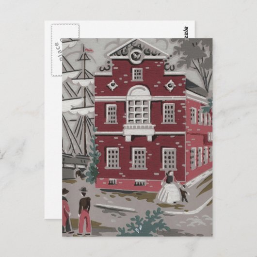 Carte Postale Impression vintage Boston (Devant / Derrière)