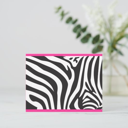 Carte Postale Impression Zebra (Debout devant)