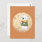 Carte Postale Impressionnant Art d'automne (Devant / Derrière)