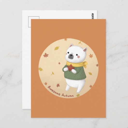 Carte Postale Impressionnant Art d'automne (Devant / Derrière)