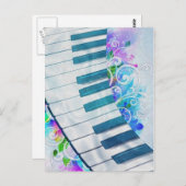 Carte Postale Impressionnant effet de lumière de piano circulair (Devant / Derrière)