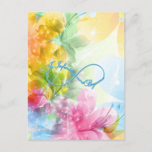 Carte Postale Impressionnant symbole Infinity "À l'infini et au- (Devant)