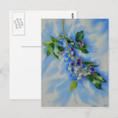 Carte Postale Impressionniste Blueberry peinture (Devant / Derrière)