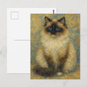 Carte Postale Impressionniste Ragdoll (Devant / Derrière)