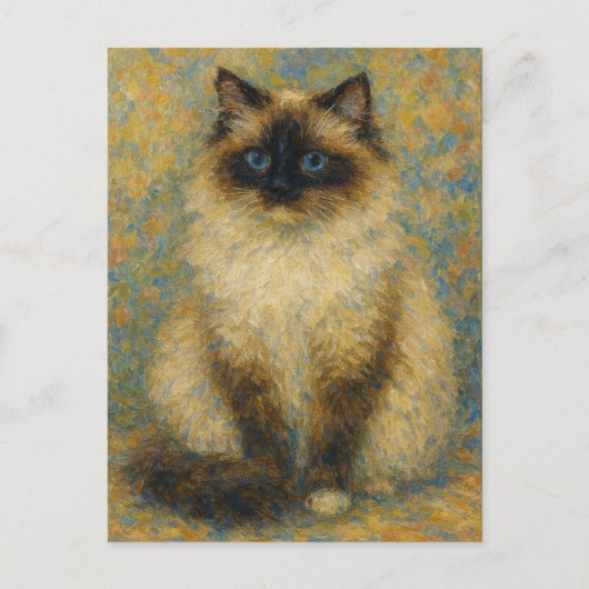 Carte Postale Impressionniste Ragdoll (Devant)