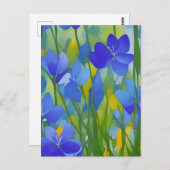 Carte Postale Impressionniste Texas Bluebonnets (Devant / Derrière)