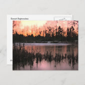 Carte Postale Impressions de coucher de soleil (Devant / Derrière)