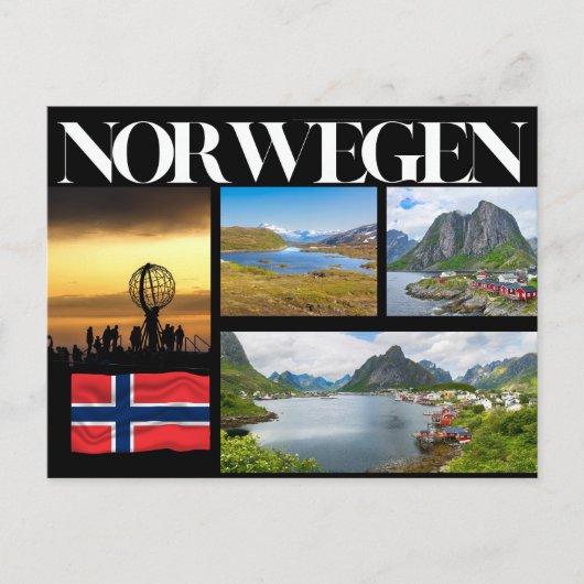 Carte Postale Impressions de Norvège (Devant)