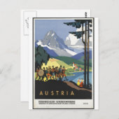 Carte Postale Impressions rétrographiques de l'affiche Vintage v (Devant / Derrière)