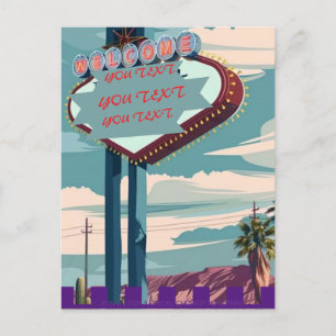 Carte Postale Imprimable de l'horizon de Las Vegas, Ligne de pay