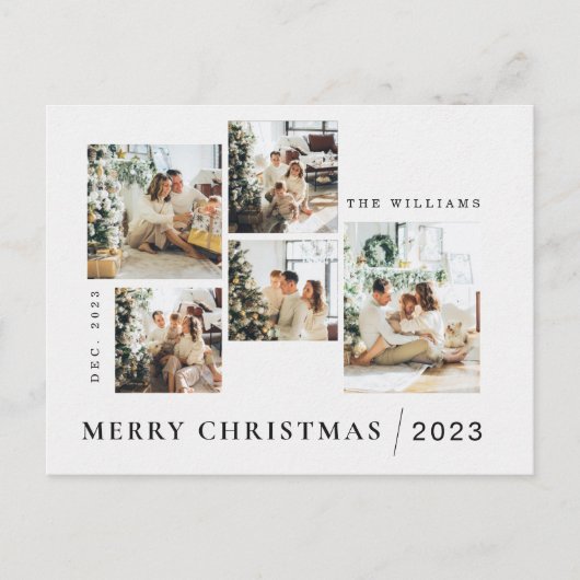 Carte postale imprimable Joyeux Noël personnalisée (Devant)