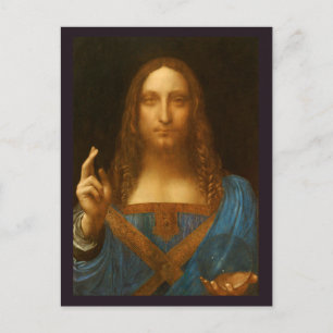 CARTE POSTALE IMPRIMANTE D'ART FINE SALVATOR MUNDI