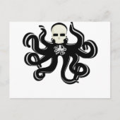 CARTE POSTALE IMPRIMANTE D'ART KRAKEN SKULL TATTOO (Devant)