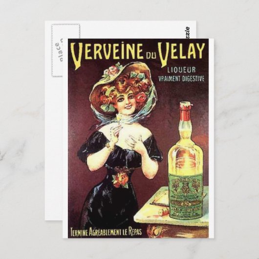 Carte Postale Imprimantes vintages d'alcool (Devant / Derrière)