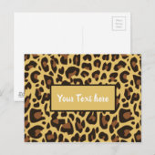 Carte Postale Imprimé animal classique léopard félin motif chats (Devant / Derrière)