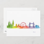 Carte Postale Imprimé d'art abstrait Londres (Devant / Derrière)