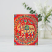 Carte Postale imprimé d'éléphants est-indiens (Debout devant)