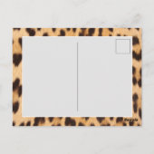 Carte Postale imprimé léopard chic fille tendance safari sauvage (Dos)