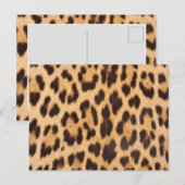 Carte Postale imprimé léopard sauvage chic girly tendance (Devant / Derrière)