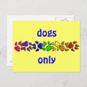 Carte Postale imprimé pour chien arc-en-ciel (Devant / Derrière)