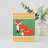 Carte Postale Imprimé Red Fox vintage (Debout devant)