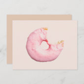 carte postale imprimée rose sur morceau rose beign (Devant / Derrière)