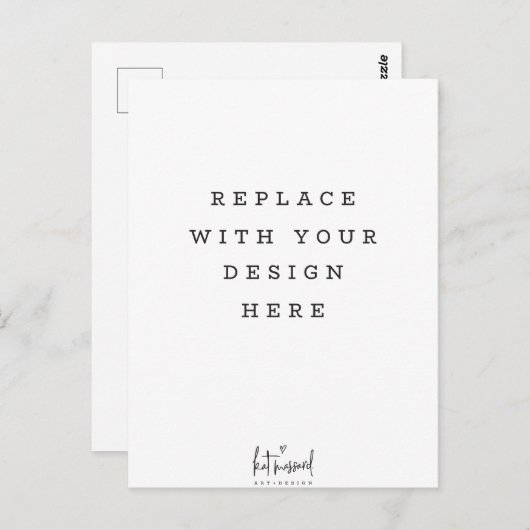 Carte Postale IMPRIMER COMMANDE portrait vertical grand (Devant / Derrière)