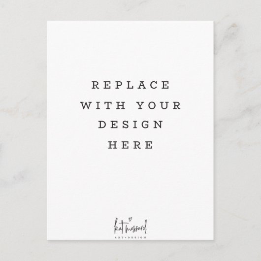 Carte Postale IMPRIMER COMMANDE portrait vertical grand (Devant)