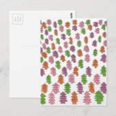 Carte Postale Imprimer des pins forestiers sans fin (Devant / Derrière)