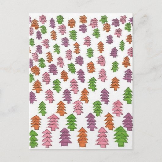 Carte Postale Imprimer des pins forestiers sans fin (Devant)