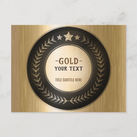Carte Postale IMPRIMER do-it-yourself MÉDAILLE Or #1 AJOUTER VOT (Devant)