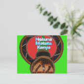 Carte Postale Imprimer Hakuna Matata Kenya Art (Debout devant)