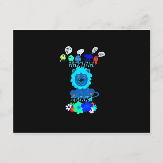 Carte Postale Imprimer Hakuna Matata Lion (Devant)