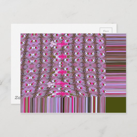 Carte Postale Imprimer l'art Motif Abstrait dense et complexe (Devant / Derrière)