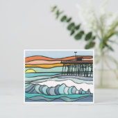 Carte Postale Imprimer le quai Sunset Ocean (Debout devant)