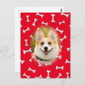 Carte Postale Imprimer Motif d'os (Devant / Derrière)