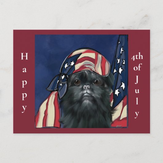 Carte Postale Imprimer toile Affenpinscher (Devant)