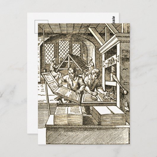 Carte Postale "Imprimerie" (Devant / Derrière)