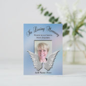 Carte Postale In Love Memory Angel Wings Ajouter une photo (Debout devant)