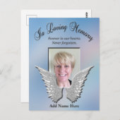Carte Postale In Love Memory Angel Wings Ajouter une photo (Devant / Derrière)