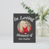 Carte Postale In Love Memory Custom Modern Elegant photo (Debout devant)